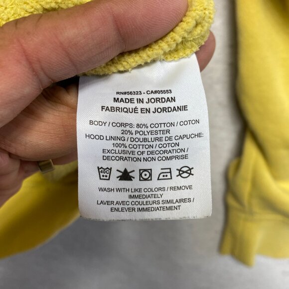 Vintage Nike Hoodie Men's XL Yellow Drawstring Pullover Swoosh White Tag Y2K - Picture 9 of 12